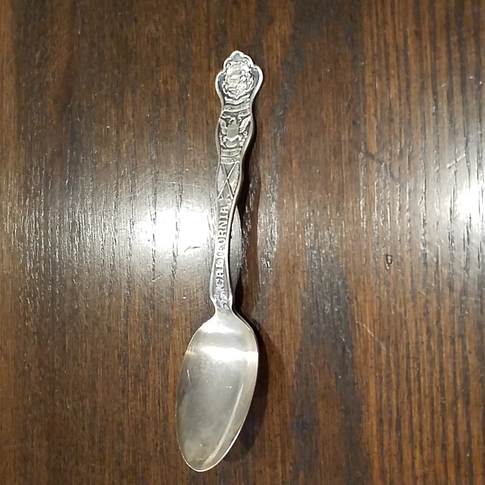 Collectible Silverplate Teaspoon Celebrating California in the "National Union".